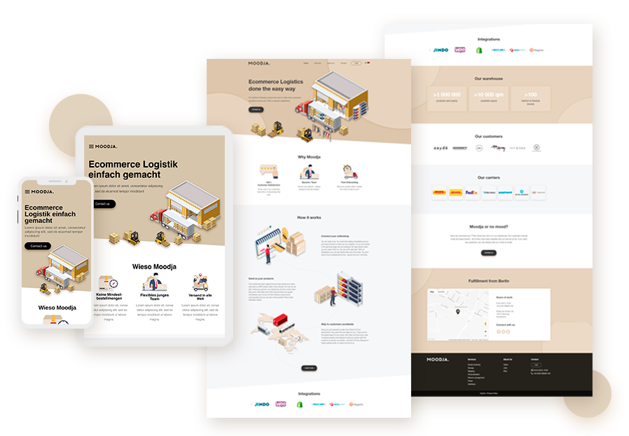 Reblack Design created website design and built website for Moodja